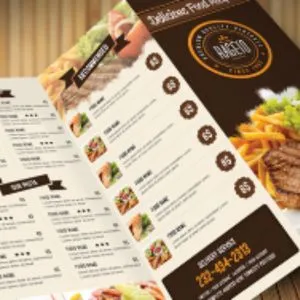 Menu Card Printing Services