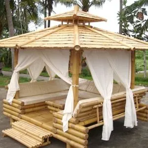 Bamboo Wood Gazebo