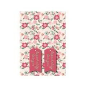 Floral Wrapping Paper With Tags