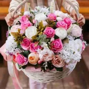 Basket Artificial Flowers