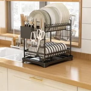 Double Layer Kitchen Dish Rack