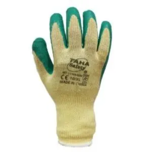 Green Latex Safety Gloves