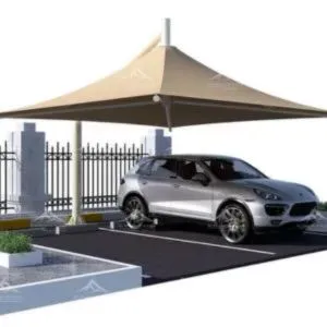 Cone Single Pole Car Parking Shade