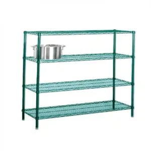 Green Epoxy Wire Kitchen Shelf