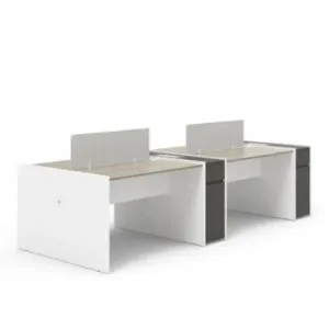 Vee Manager Desk With Fixed Pedestal