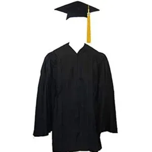 Cotton Black Graduation Gown