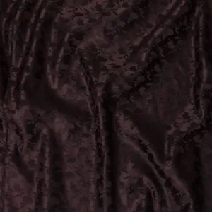 Elegant Deep Maroon Synthetic Brocade Fabric